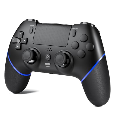CHEREEKI Controller für PS4 Hall Joystick, Wireless Gamepad Kompatibel mit PS-4/Slim/Pro, 1000 mAh großem Akku, Doppelvibration, Bewegungssensoren, Touchpad, Stereo-Kopfhöreranschluss