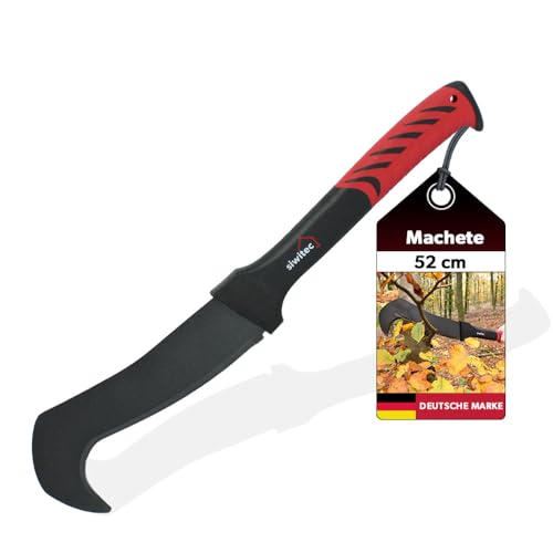 siwitec Machete 52 cm, scharfe Machete mit Feder-Karbonstahl-Klinge und Kunststoffgriff, Garten Werkzeug für Wald, Camping und Bushcraft