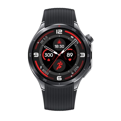 OnePlus Smartwatch Watch 3, Armband 22 mm, 1,5 Zoll LTPO-Display, Schnellladung, Akkulaufzeit 120 Stunden, 100 Sportmodi, GPS-Tracking, Dual-Frequenz, Gesundheitsbilanz 60 Sekunden, Titan Obsidian