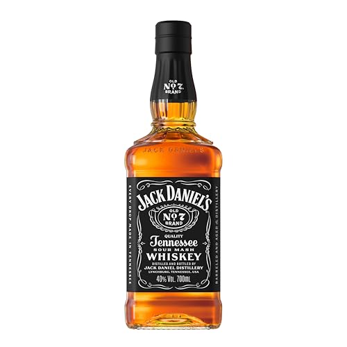 Jack Daniel's Old No. 7 - Tennessee Whiskey - Karamell, Vanille und Noten von Eichenholz - 0.7L/ 40% Vol. Bourbon Whisky