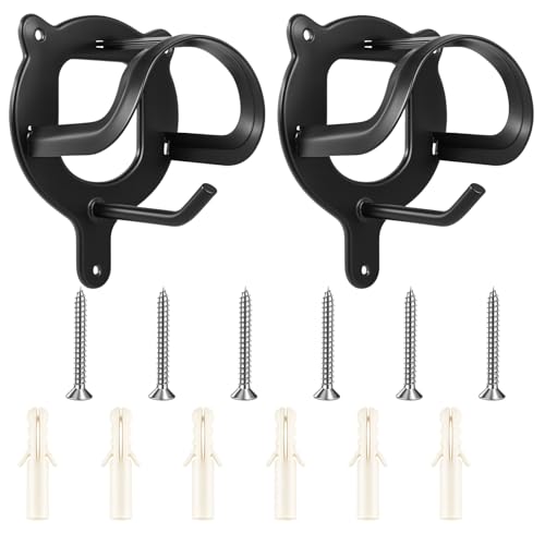 Sattelhalter Pferd, 2 Stück Trensenhalter Pferd, Klappbare Trensenhalter, Stabile Wandhalterung für Sattelkammer, Reitstall und Stall, Schwarz