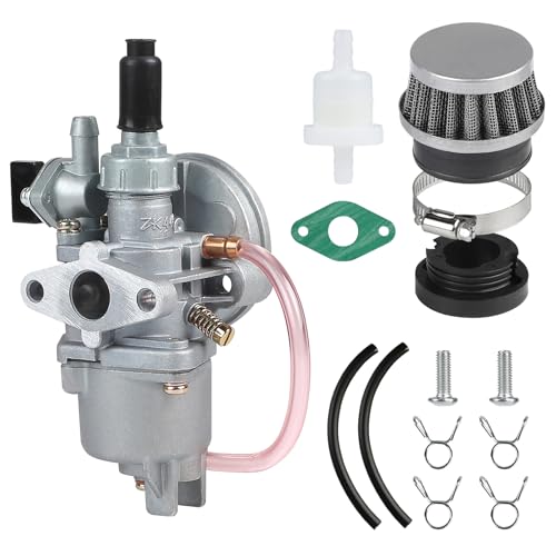 EFUTURETIME 49cc Vergaser Satz mit Luftfilter für 2-Takt 47cc-49cc Mini-Motorräder 13mm Vergaser Ersatzteile für Mini-Dirtbike Pocket Bike Motorrad Kinder