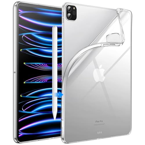 JETech Hülle für iPad Pro 11 Zoll Modell 2022/2021/2020 (4./3./2. Generation), Weicher TPU Transparente Dünner Stoßfest Tablet Schutzhülle, Unterstützung Pencil 2. Aufladung (Durchsichtig)