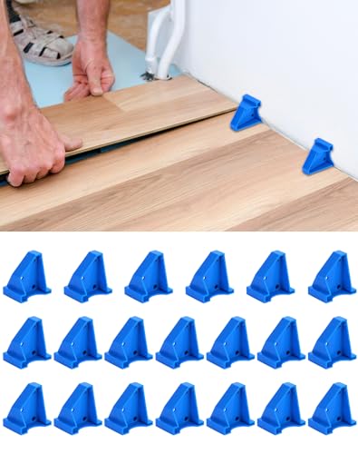 QWORK® 20er Set Boden-Abstandhalter zur Verlegung von Parkett und Laminat, Robustes Dreieck-Design mit 1/4 und 1/2 Zoll Spaltgrößen