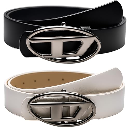 Y2k Stil Mit Ovaler D-Schnalle, 105cm Pu Vintage Gürtel Für Damen Und Herren, Y2k Accessoires, Vintage Gothic Punk D Und Star Schnallengürtel Für Männer Und Frauen Stilvoller Bund Für Jeans Und Hosen