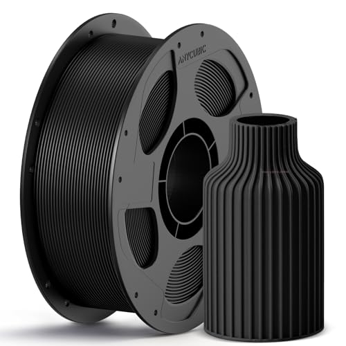 ANYCUBIC PETG Filament 1,75 mm, Maßgenauigkeit +/- 0,02 mm, 3D-Druck-Filament für 3D-Drucker, Vakuumverpackung, Ordentliche Spule, Schwarz 1KG