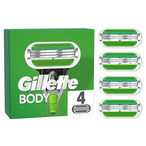 Gillette Body Herren, 4 Rasierklingen mit 3-fach Klinge