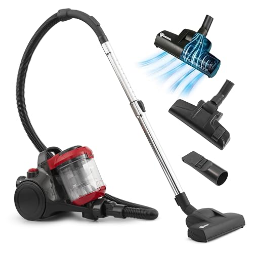 Akitas C10T 850W Beutelloser Staubsauger ohne Beutel Cat and Dog Tierhaare,Staubsaugerzylinder mit Deutschem Wessel Werk,28cm Breite Große Turbokopf-Spinnbürste