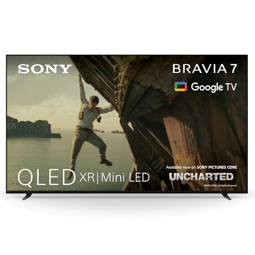Sony BRAVIA 7 QLED (XR l Mini LED) 65 Zoll 4K HDR Google Smart TV | Gaming-Funktionen, IMAX Enhanced, Dolby Vision Atmos, Chromecast, AirPlay, 120Hz 65XR70