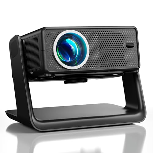 Netflix & 4K unterstützt Beamer, 28000 Lumen Smart Beamer Native 1080P, WiFi 6 Bluetooth, Elektrischer Fokus and 4D Keystone, über 100000+ Apps, Heimkino/Outdoor