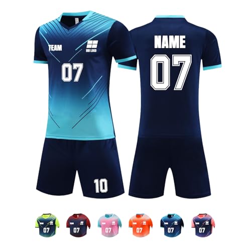 Generisch Trikot mit Eigenem Namen Nummer Logo, Personalisiert Fußball Trikots für Kinder/Erwachsene, Trikot Selbst Gestalten Fußball für Junge Herren #11