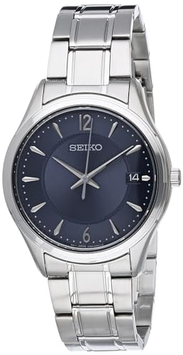 Seiko Herren Analog Quarz Uhr mit Edelstahl Armband SUR419P1