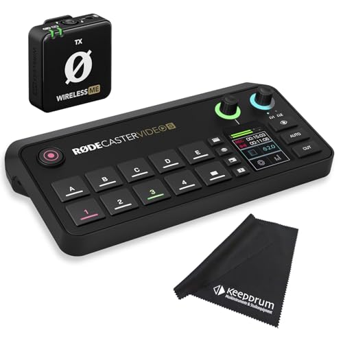 Rode Rodecaster Video S Konsole für Audio- und Videoproduktion mit WIME TX Mikrofon
