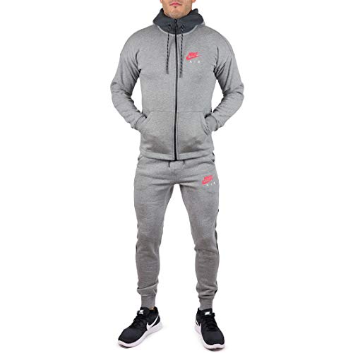 Nike Air NSW Herren-Trainingsanzug-Set, Größe L, Grau