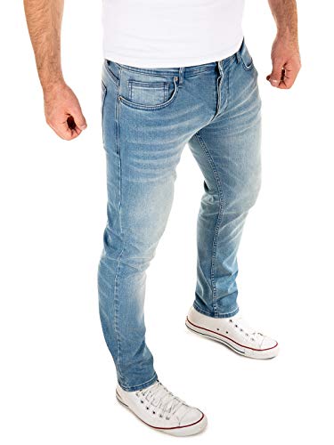 WOTEGA Alistar - Herrenjeans Slim Fit - Stretch Jeans Hose - Baumwoll Männer Jeanshose, Blau (Captains Blue 184020), W36/L34