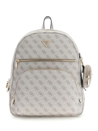 GUESS Rucksack Freizeitrucksack mit Laptopfach Power Play II Tech Backpack Dark Taupe Logo