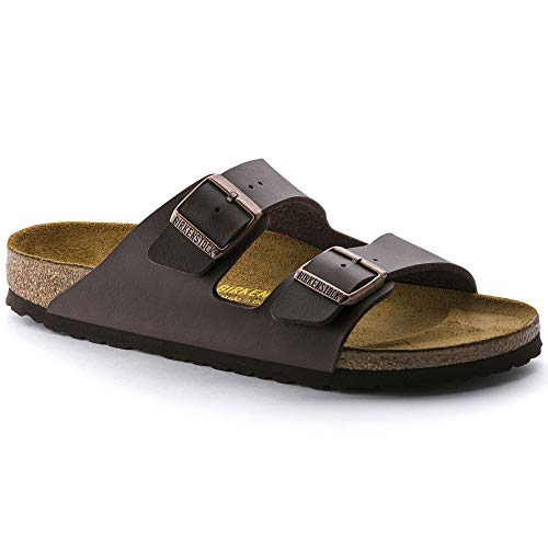 BIRKENSTOCK Classic Arizona Birko-Flor 51701, Pantoletten, Braun (Dunkelbraun 10), 44 EU (9.5 UK)