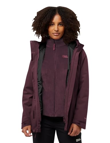 Jack Wolfskin Damen Rotwand 3in1 Jkt W, Amaranth, S EU