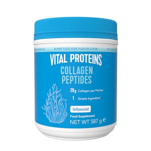 Vital Proteins Collagen Peptides Nahrungsergänzungsmittel (Typ I, III), geschmacksneutrale Kollagen-Peptide, schöne Haut, Haare und Nägel, Paleo freundlich, glutenfrei, 20 g pro Tagesportion, 587g