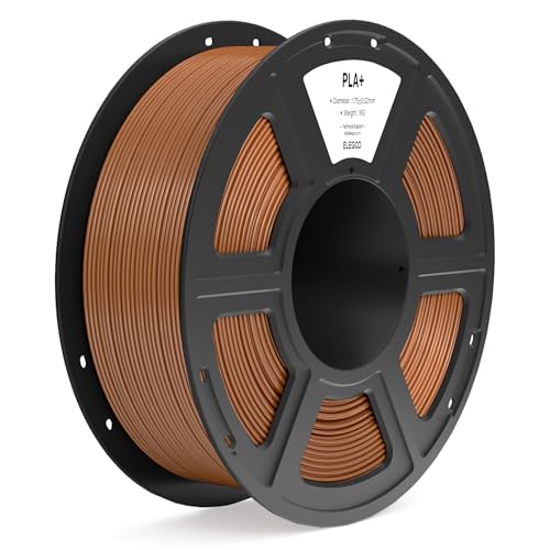 ELEGOO PLA+ Filament 1,75 mm Braun 1 kg, Hochfestes PLA Plus Filament-3D-Druckmaterialien, Maßgenauigkeit +/- 0,02 mm, 1-kg-Spule (2,2 lbs) für die Meisten -3D-Drucker