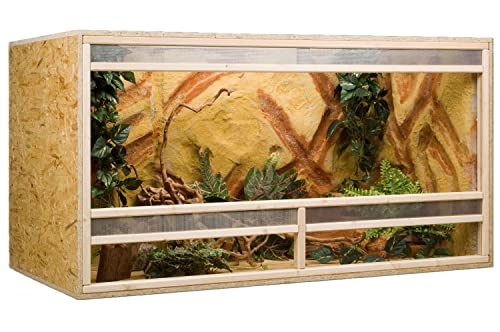 Holzkonzept OSB-Terrarium 150 x 80 x 80 cm Frontbelüftung für Reptilien