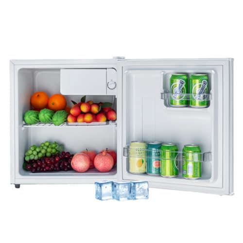 Smad 46L Mini-Kühlschrank, Temperaturbereich 0–10 °C, 230V, mit Umkehrbarer Tür, Bar-Kühlschrank, Minibar für Schlafzimmer, Büro, Hotel, Weiß