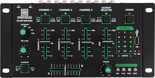 Pronomic DX-50 USB MKII 4-Kanal DJ-Mixer mit Bluetooth