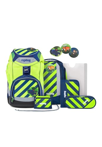 ergobag Pack-Set Unisex-Rucksack für Kinder, Blue Glaxy Glow, 20 L