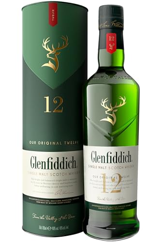 Glenfiddich 12 Jahre Single Malt Scotch Whisky mit Geschenkverpackung, 70cl - der weltweit meistprämierte Single Malt Scotch Whisky