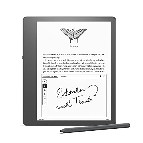 Zertifiziert und generalüberholt Kindle Scribe, der erste Kindle mit Schreibfunktion, mit 10,2-Zoll-Paperwhite-Display mit 300 ppi, mit Premium-Eingabestift | 32 GB