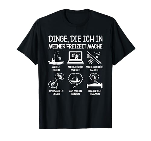 Freizeit Angeln Fischen Lustiger Angler Spruch Fischer Angel T-Shirt