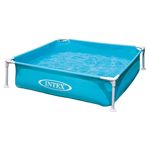 Intex 57173NP - Mini Frame Pool Blau, Stahl und PVC, Blau, 122x122x30 cm