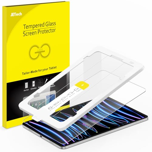 JETech Ein Touch Installieren Schutzfolie für iPad Pro 11 Zoll (2022/2021/2020/2018) und iPad Air 5/4 10,9 Zoll, Panzer Schutz Glas Displayschutz mit Auto Ausrichtungswerkzeug Bausatz, HD Klar