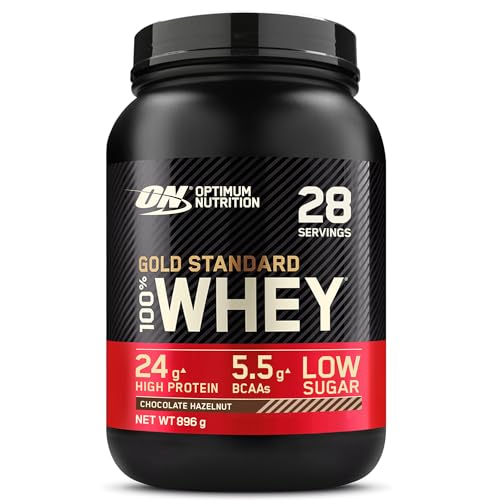 Optimum Nutrition Gold Standard 100% Whey, Proteinpulver, Geschmack Chocolate Hazelnut, 896g, 28 Portionen