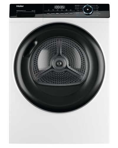 Haier Wärmepumpentrockner 8kg I-PRO SERIE 3 HD80-A2939 I Wäschetrockner mit A++-Effizienz, i-Time & Startzeitvorwahl I Trockner mit 3 Trockenstufen, i-Refresh Dampfprogramm & 3-in-1 Filter I Dryer