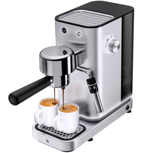 WMF Lumero Espressomaschine Siebträger 1400 Watt, Siebträgermaschine, 3 Einsätzen, für 1-2 Tassen Espresso, auch für Pads, 15 bar, Tassenabstellfläche, Milchaufschäumdüse, edelstahl matt