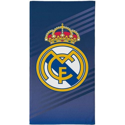 CERDÁ LIFE'S LITTLE MOMENTS Real Madrid Handtuch 70x140 super schnelltrocknend und extra weiches Gefühl – Real Madrid Strand-, Pool- oder Badetuch mit einzigartigem Design und offizieller Lizenz