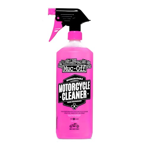 Muc Off Nano-Tech Motorcycle Cleaner Motorrad Reiniger 1 l - Hochwirksames, Biologisch Abbaubares Motorrad Reinigungsmittel Spray - Sicher auf Allen Oberflächen und für Alle Motorradtypen Geeignet