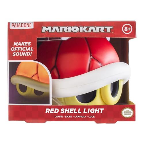 Super Mario Rote Schale Licht mit Sound - Offiziell lizenziertes Nintendo-Merchandise, Gaming-Home-Deko, Spielzimmerlicht