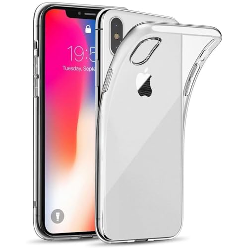 Oprimio Kristallklar Hülle für iPhone XS Max [Silikon Hülle] [%100 Durchsichtig] [Deutsche Material] [Ultra Dünn] Klar Handyhülle für Apple iPhone XS Max