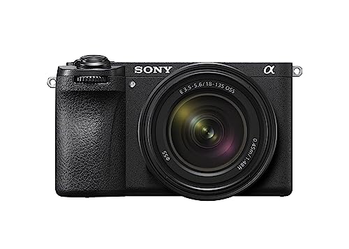 Sony Alpha 6700 Systemkamera (APS-C) mit 18–135mm Objektiv – KI-Autofokus, 5-Achsen-Stabilisierung, 4K 120p Video, Touchscreen, vielseitig für Reise & Content