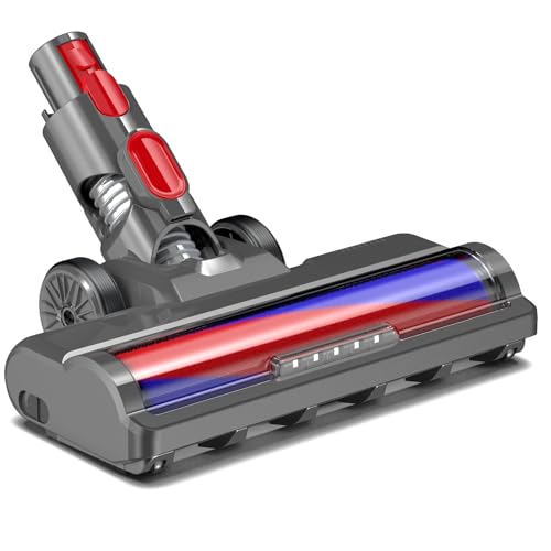 Bürste mit Softwalze für Dyson V7 V8 V10 V11 V15 Bodendüse Ersatzteil Softroller Ersatzbürste Frontlichter für Hartböden wie Parkett Holzböden Laminat Fliesen