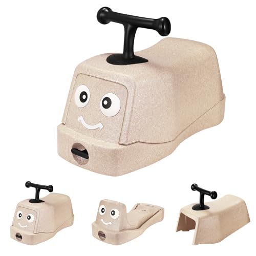 MAMIZO 5 in 1 Rutschauto ab 1 Jahr, Babyrutscher mit 4 PCs 360° Geräuschlose Räder, Babyroller bis 20kg, Babyrollbrett, EPP, Baby Walker, Wippauto, Rutschfahrzeug, Baby Spielzeug Rutschauto, Gelb