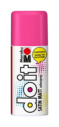 Marabu 21070006005 - Do it Satin Matt himbeere, Colorspray auf Acrylbasis, styroporfest, schnell trocknend, sehr gute Deckkraft, wetterfest, für große und kleine Bastelarbeiten, 150 ml Sprühdose