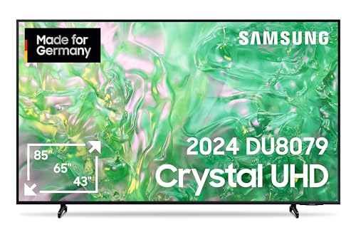 Samsung Crystal UHD 4K DU8079 Fernseher 50 Zoll, Samsung TV mit Dynamic Crystal Color, 4K Upscaling, AirSlim Design, Smart TV, GU50DU8079UXZG, Deutsches Modell [2024]