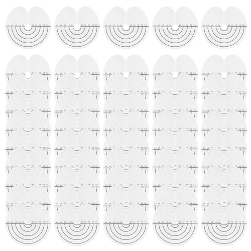 50 Stück Haarverlängerung Schablone mit Skala Schutz Schablone Abteilen Haarverlängerung zum Anbringen für U-Tip Keratin Bondings Extension