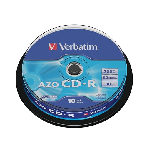 Verbatim CD-R Extra Protection, CD-Rohlinge mit 700 MB Datenspeicher, ideal für Foto- und Video-Aufnahmen, kompatibel mit jedem konventionellen CD-Laufwerk, 10er Pack Spindel