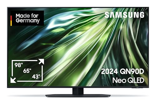 Samsung Neo QLED 4K QN90D Fernseher 50 Zoll, Neural Quantum 4K AI Gen2 Prozessor, Mini LED TV, AI Upscaling, Smart TV, Dolby Atmos, Gaming Hub, GQ50QN90DATXZG, Deutsches Modell
