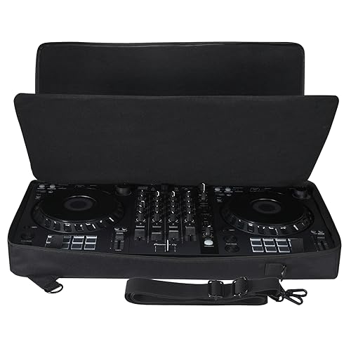Hzycwgone Tragbare DJ-Controller-Tragetasche, Schultertasche, Rucksack für Pioneer DJ DDJ-FLX6/DDJ SX SX2 SX3 DJ-Controller, Kopfhörer, Tablet, Kabel, Ladegerät, Zubehör (schwarz)