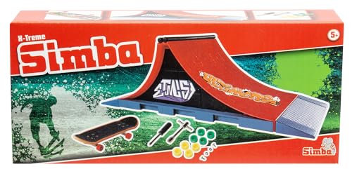 Simba Finger Skateboard Rampe Ultimate, 27x10x9cm, 8 Ersatzräder, 2X Werkzeug, Schraubem und Mutter, ab 5 Jahren